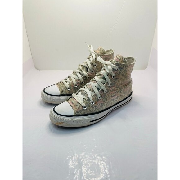 Converse Chuck Taylor Hi Top Snake Print Sneakers Size 7 - Picture 1 of 9